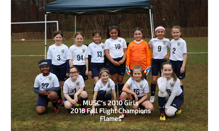 MUSC's 2010 Girls 2018 Fall Fight Champions Flames